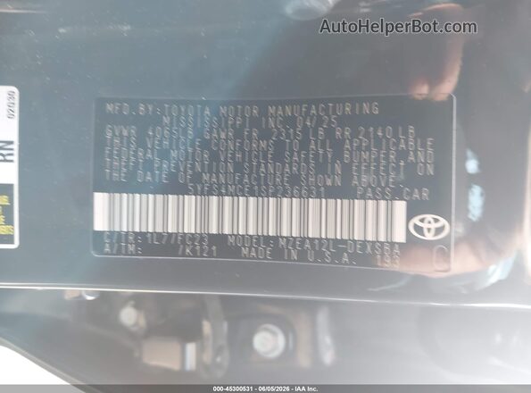 5YFS4MCE1SP236631 2025 TOYOTA COROLLA Gray Engine compartment view