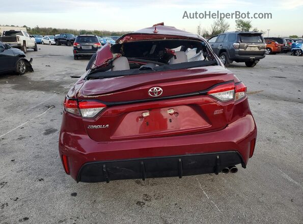 5YFS4MCE3PP166198 2023 TOYOTA COROLLA Maroon Rear view
