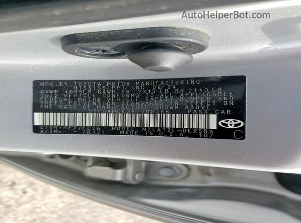 5YFS4MCE3RP208288 2024 TOYOTA COROLLA Silver Widok komory silnika
