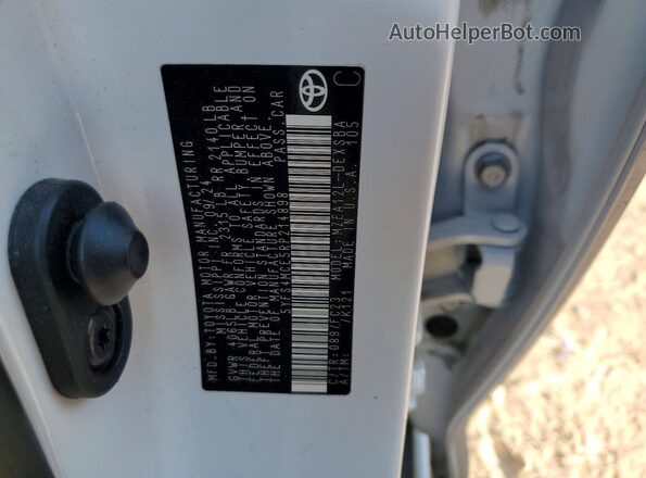 5YFS4MCE5RP214898 2024 TOYOTA COROLLA White 