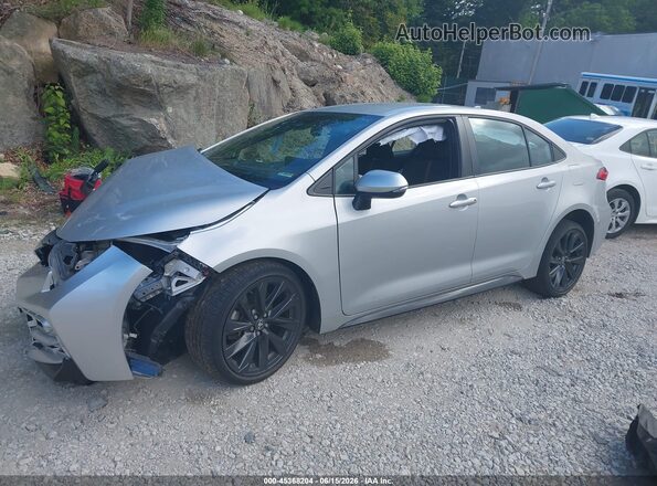 5YFS4MCE8PP141202 2023 TOYOTA COROLLA Silver Առջևի ձախ երեք քառորդ տեսարան