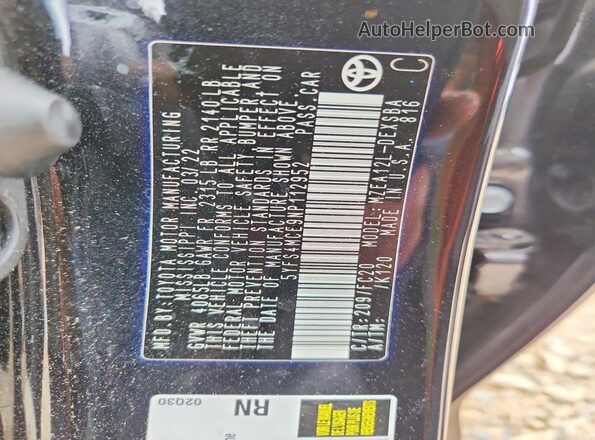 5YFS4MCE9NP112952 2022 TOYOTA COROLLA Black 