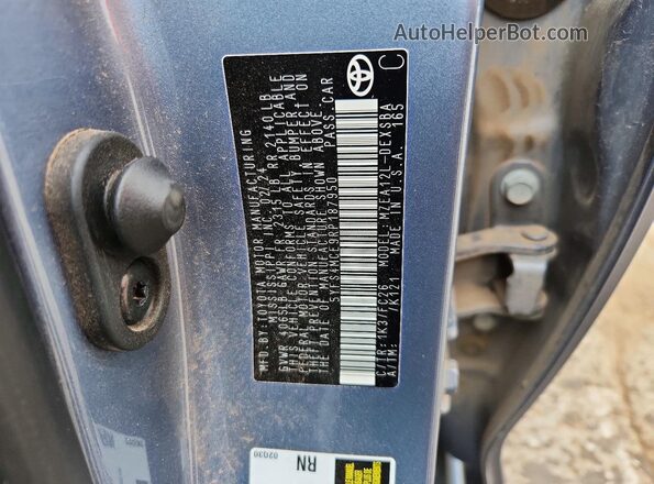 5YFS4MCE9RP187950 2024 TOYOTA COROLLA Серый 