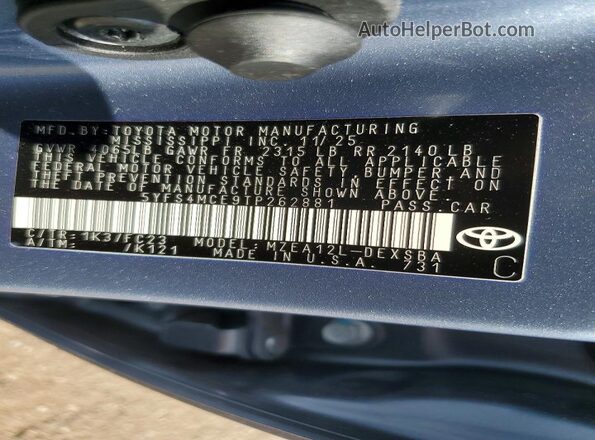 5YFS4MCE9TP262881 2026 TOYOTA COROLLA Teal 