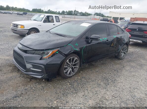 5YFS4MCEXNP107260 2022 TOYOTA COROLLA Black წინა მარცხენა ხედი სამი მეოთხედიდან
