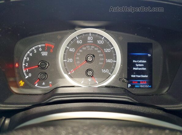5YFS4RCE6LP022278 2020 TOYOTA COROLLA Gray Instrument cluster view