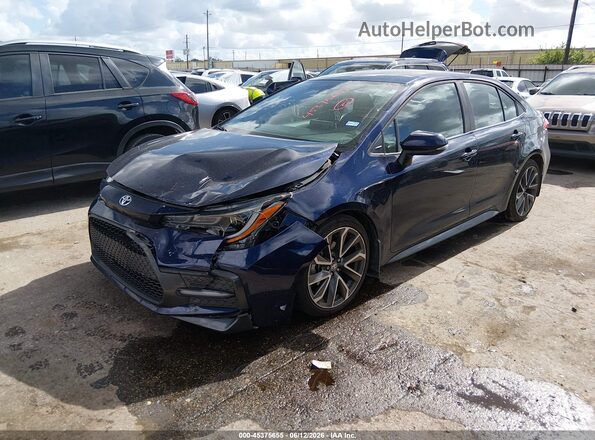 5YFS4RCE6LP043003 2020 TOYOTA COROLLA Blue Vista tres cuartos delantera izquierda