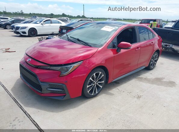 5YFT4MCE9MP097758 2021 TOYOTA COROLLA Red წინა მარცხენა ხედი სამი მეოთხედიდან
