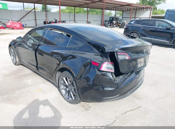 5YJ3E1EA0NF352199 2022 TESLA MODEL 3 Black Trasero izquierdo