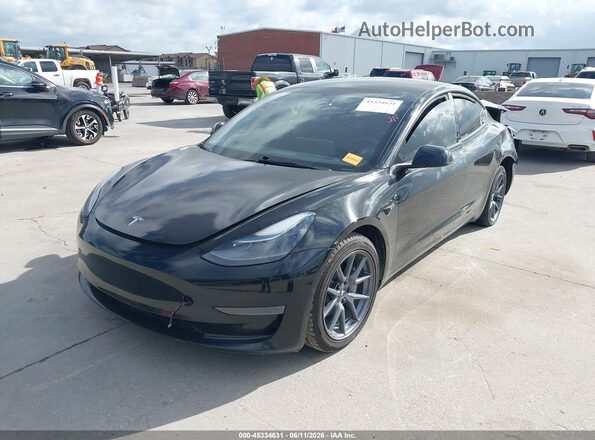 5YJ3E1EA0NF352199 2022 TESLA MODEL 3 Black Vista tres cuartos delantera izquierda