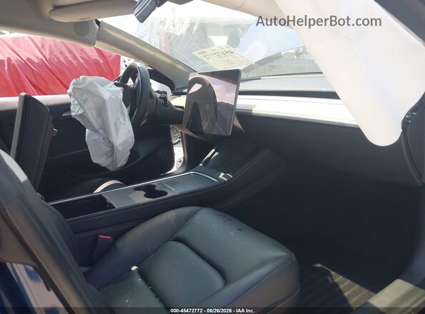 5YJ3E1EA0PF704586 2023 TESLA MODEL 3 Blue Vista interior delantera