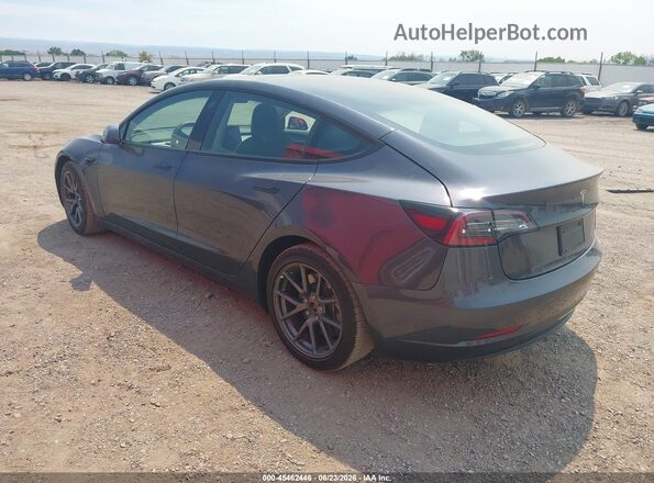 5YJ3E1EA1MF092202 2021 TESLA MODEL 3 Gray Հետևի ձախ
