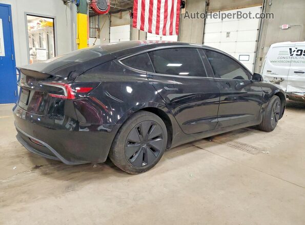 5YJ3E1EA1SF977089 2025 TESLA MODEL Black უკანა მარჯვენა