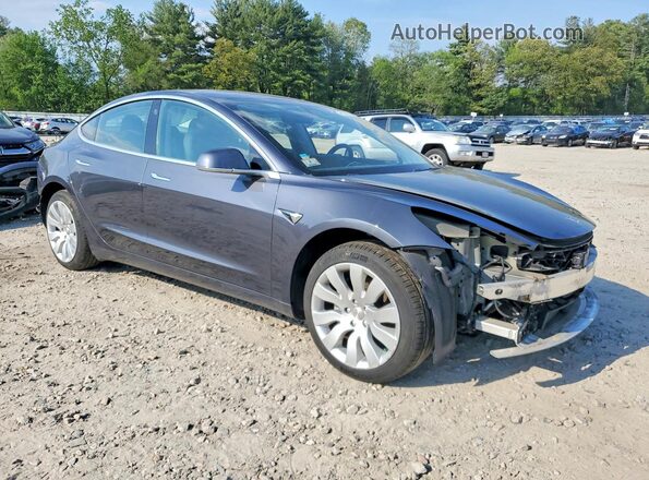 5YJ3E1EA2JF059592 2018 TESLA MODEL Gray Delantero derecho