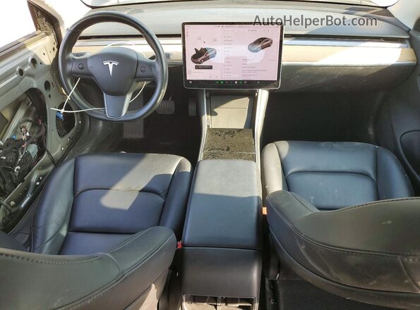 5YJ3E1EA2JF059592 2018 TESLA MODEL Gray Vista del salpicadero