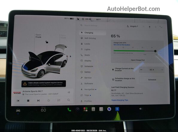 5YJ3E1EA2KF301489 2019 TESLA MODEL 3 White 