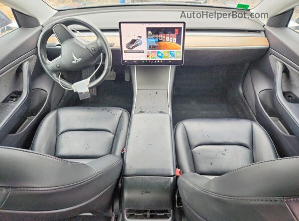 5YJ3E1EA2KF308197 2019 TESLA MODEL Gray Առջևի վահանակի տեսք