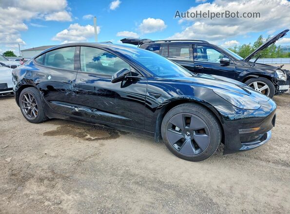 5YJ3E1EA2MF962443 2021 TESLA MODEL Black Front right