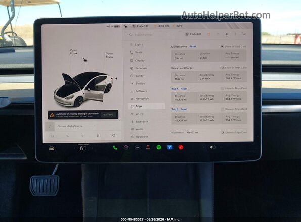5YJ3E1EA2NF123751 2022 TESLA MODEL 3 Белый 