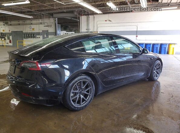 5YJ3E1EA2NF286643 2022 TESLA MODEL Черный Задняя правая четверть