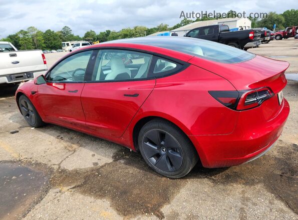 5YJ3E1EA2PF587030 2023 TESLA MODEL Red უკანა მარცხენა