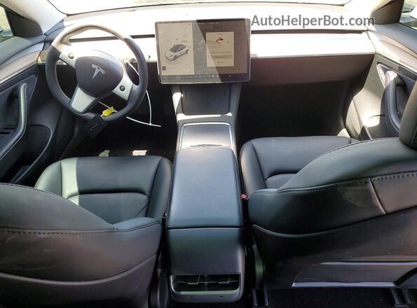 5YJ3E1EA2PF587769 2023 TESLA MODEL White Dashboard view