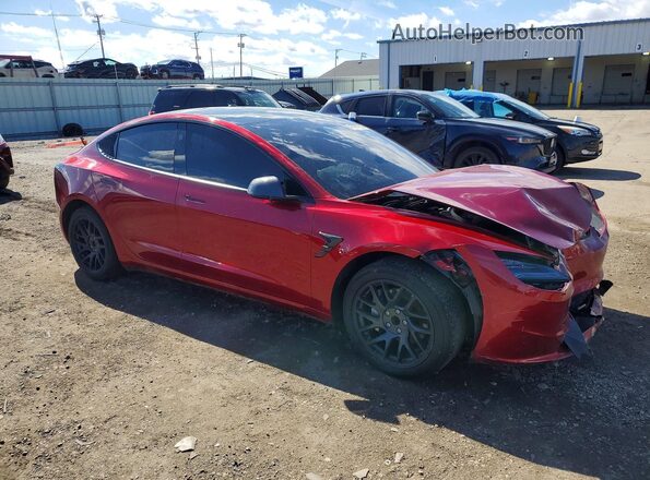 5YJ3E1EA2RF749838 2024 TESLA MODEL Red Передня права чверть