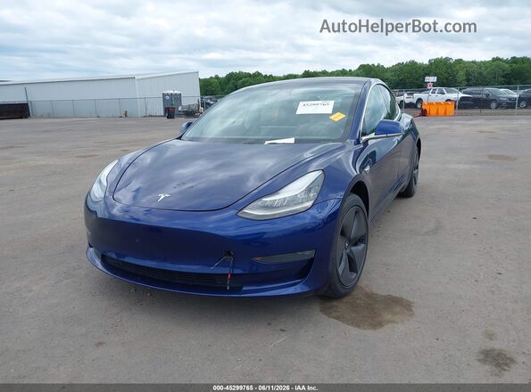5YJ3E1EA3KF299526 2019 TESLA MODEL 3 Blue წინა მარცხენა ხედი სამი მეოთხედიდან