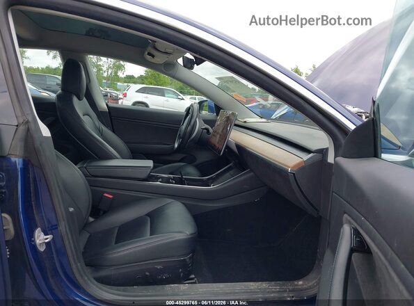 5YJ3E1EA3KF299526 2019 TESLA MODEL 3 Blue წინა სალონის ხედი