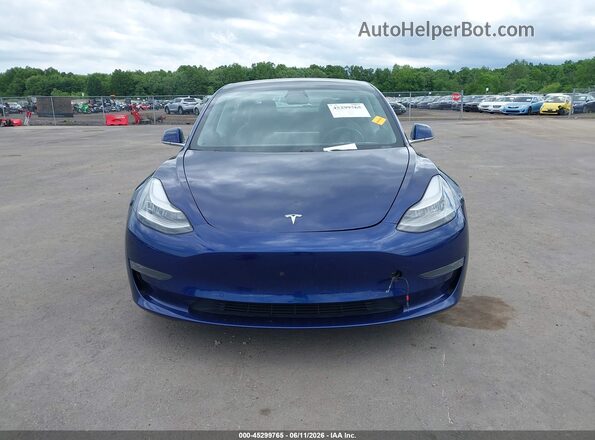 5YJ3E1EA3KF299526 2019 TESLA MODEL 3 Blue წინა პანელის ხედი