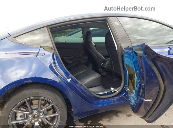 5YJ3E1EA3PF585576 2023 TESLA MODEL 3 Blue Вид наклейки з VIN-кодом