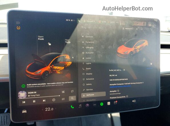 5YJ3E1EA3PF667405 2023 TESLA MODEL Gray 