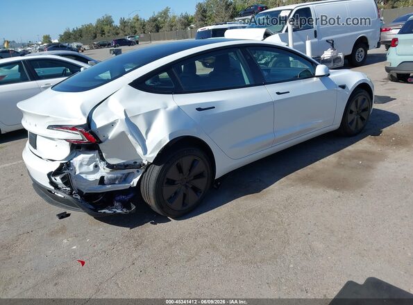5YJ3E1EA3TF192512 2026 TESLA MODEL 3 White Rear right
