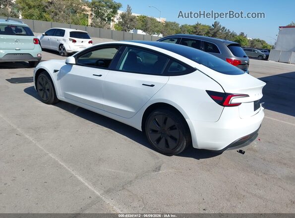 5YJ3E1EA3TF192512 2026 TESLA MODEL 3 White Rear left