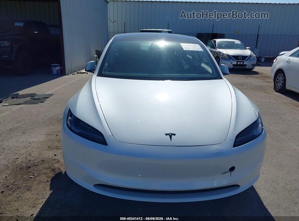 5YJ3E1EA3TF192512 2026 TESLA MODEL 3 White Rear view