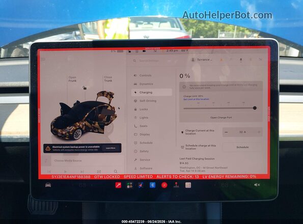 5YJ3E1EA4NF188388 2022 TESLA MODEL 3 Blue 