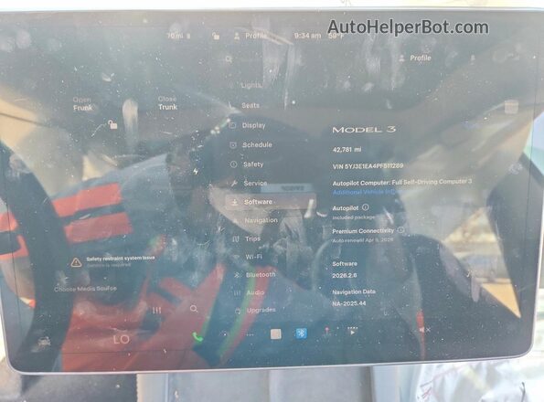 5YJ3E1EA4PF511289 2023 TESLA MODEL Gray 