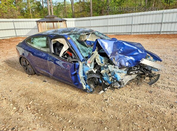 5YJ3E1EA4SF041886 2025 TESLA MODEL Blue Przód prawy