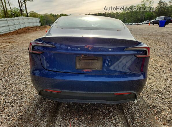 5YJ3E1EA4SF041886 2025 TESLA MODEL Blue Widok z tyłu