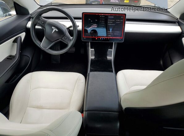 5YJ3E1EA5KF407662 2019 TESLA MODEL 3 Gray Widok deski rozdzielczej