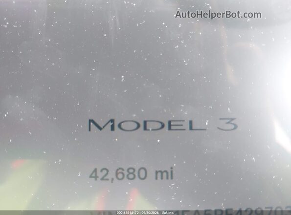5YJ3E1EA5PF429703 2023 TESLA MODEL 3 Gray Vista de los asientos traseros