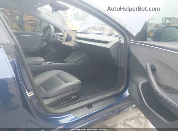 5YJ3E1EA5RF766536 2024 TESLA MODEL 3 Blue წინა სალონის ხედი