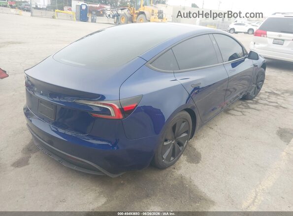5YJ3E1EA5RF766536 2024 TESLA MODEL 3 Blue უკანა მარჯვენა