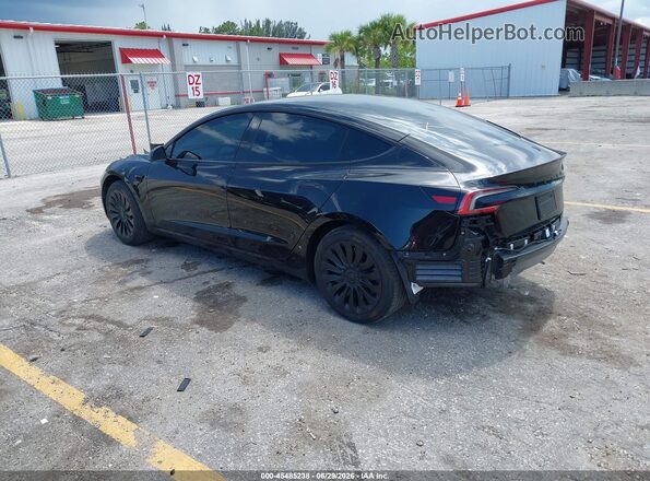 5YJ3E1EA5SF050175 2025 TESLA MODEL 3 Black Trasero izquierdo