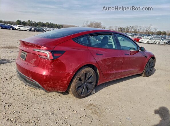 5YJ3E1EA5SF900581 2025 TESLA MODEL Красный Задняя правая четверть