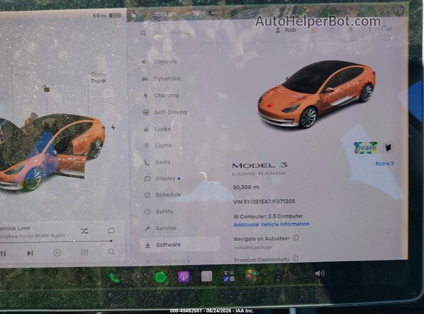 5YJ3E1EA7JF071205 2018 TESLA MODEL 3 Black უკანა სავარძლების ხედი