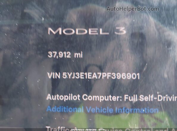 5YJ3E1EA7PF396901 2023 TESLA MODEL 3 Gray 