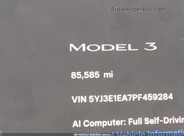 5YJ3E1EA7PF459284 2023 TESLA MODEL 3 Black 