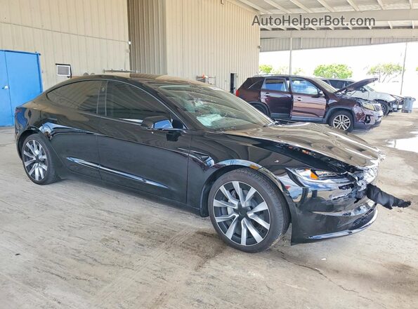 5YJ3E1EA7RF733571 2024 TESLA MODEL Черный Передняя правая четверть