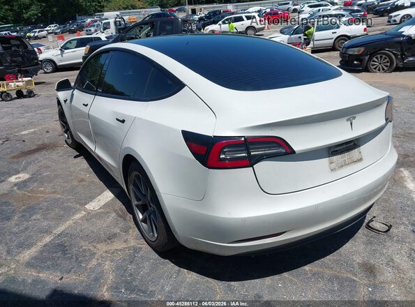5YJ3E1EA9MF861450 2021 TESLA MODEL 3 White Задня ліва чверть
